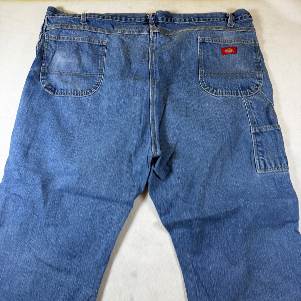 Dickies Mens Blue Denim Carpenter Jeans Relaxed Fit Work Pants 50x30 Utility